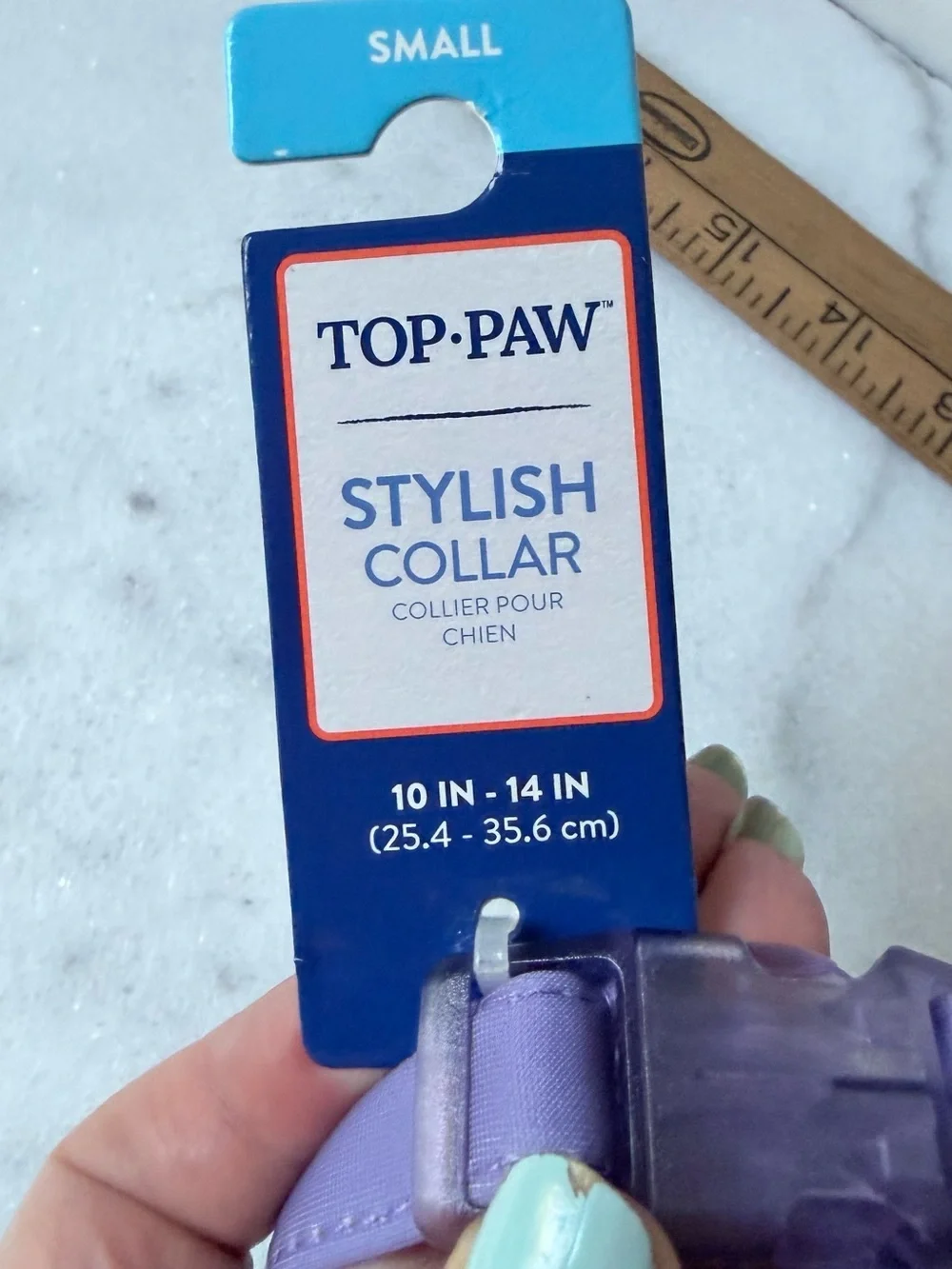 Top Paw Lavender Small Dog Collar - Chic Lavender Shade
